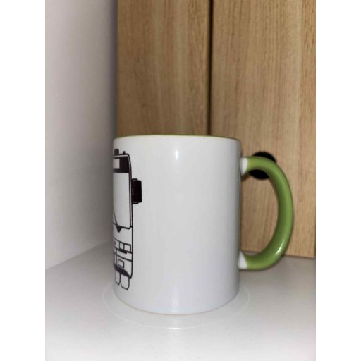 BPO-569 bögre - Front nézet /2D - Grafikus/- Zöld